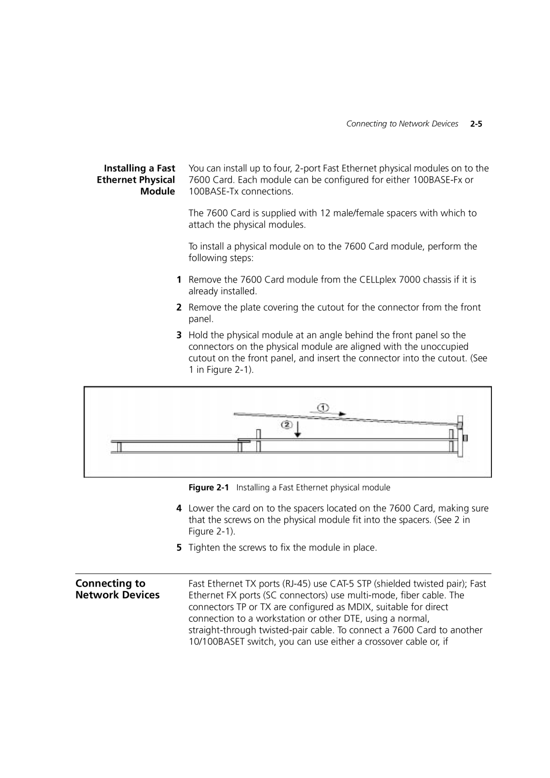 3Com 7600 manual Connecting to, Network Devices, Connection to a workstation or other DTE, using a normal 