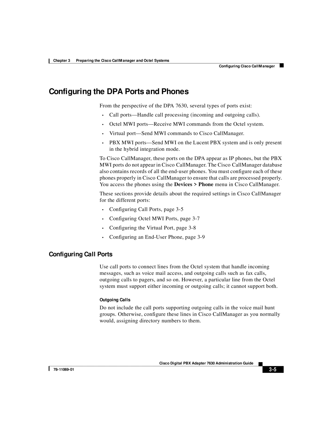 3Com 78-11069-01 manual Configuring the DPA Ports and Phones, Configuring Call Ports, Outgoing Calls 