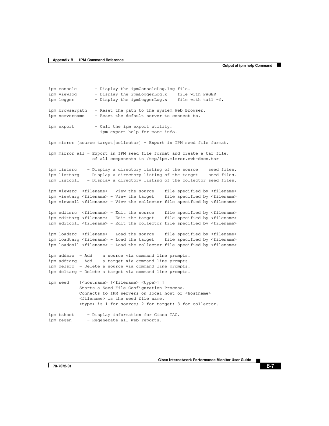 3Com 78-7072-01 appendix Ipm console 