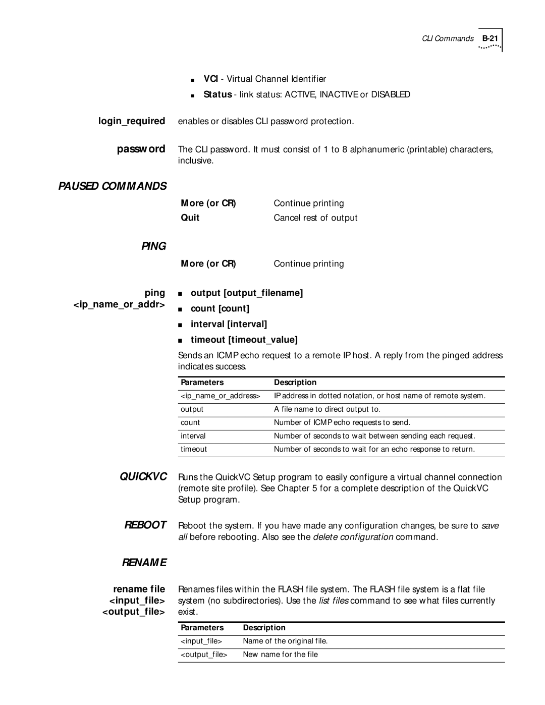 3Com 812 manual More or CR Continue printing Quit, Outputfile exist 