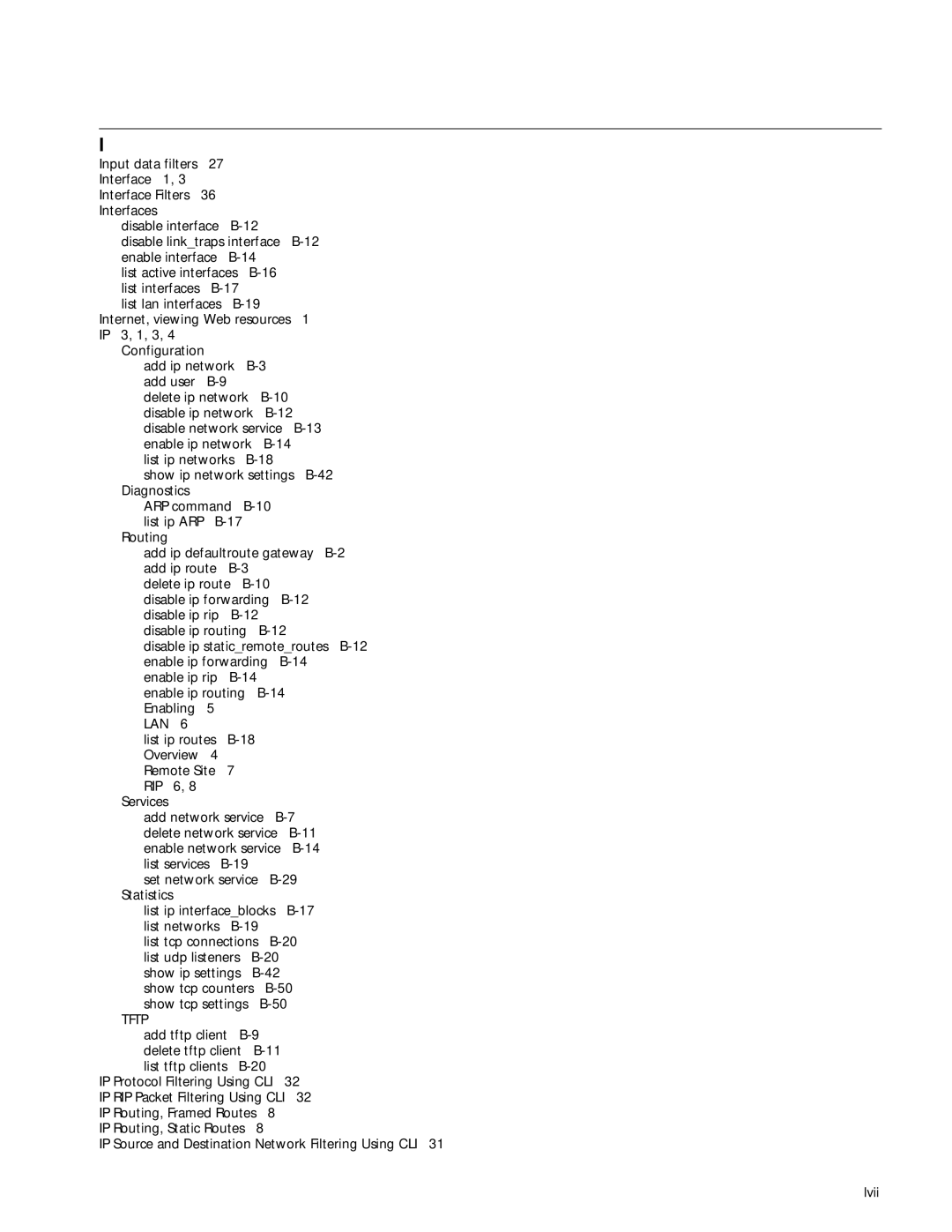 3Com 812 manual Lan, Rip, Tftp 