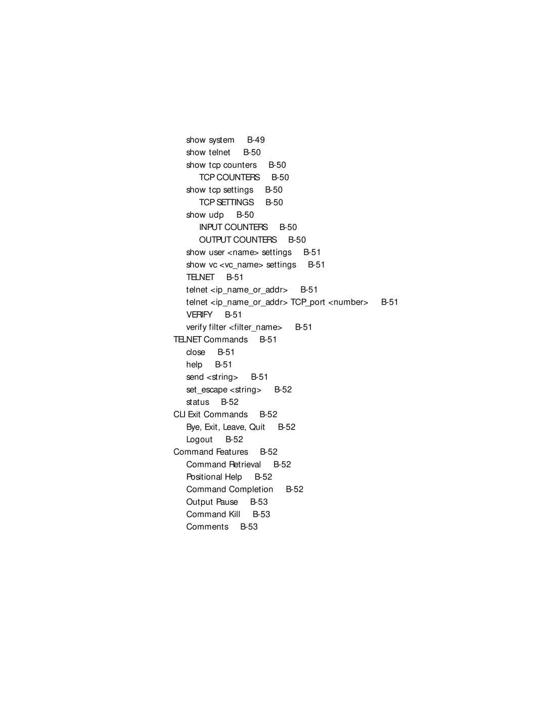 3Com 812 manual TCP Settings, Input Counters, Verify 