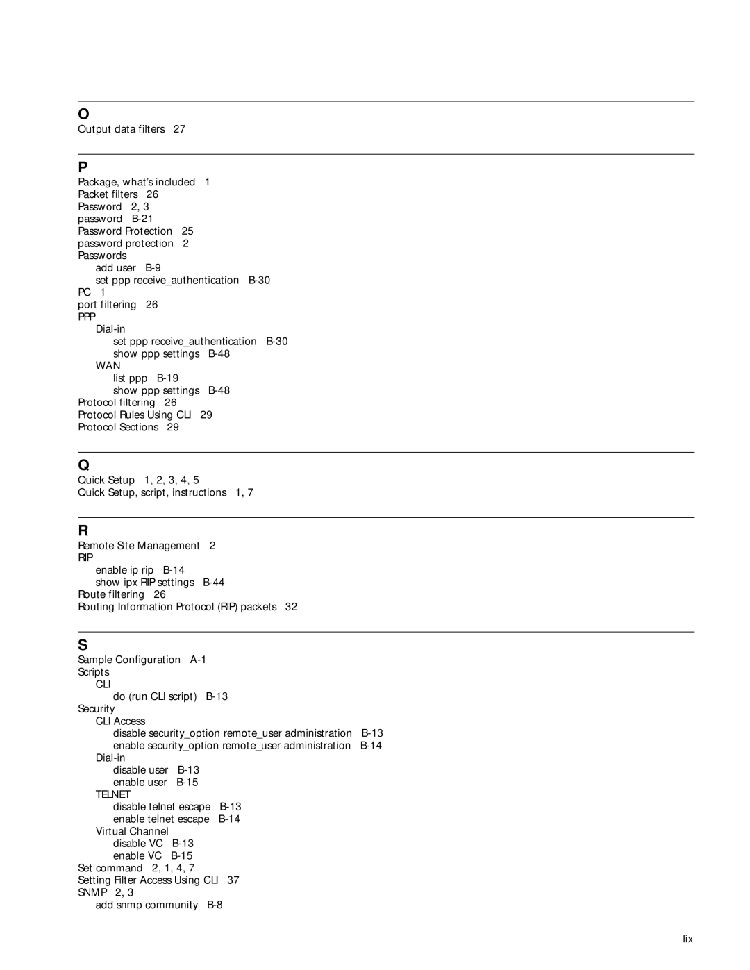 3Com 812 manual Ppp, Wan, Cli, Telnet 