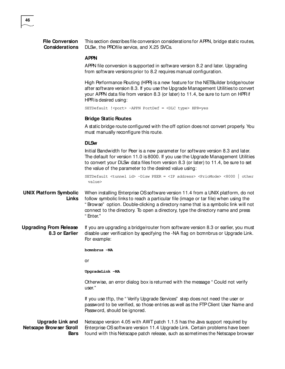 3Com 86-0621-000, C36460T software manual Bridge Static Routes, DLSw 