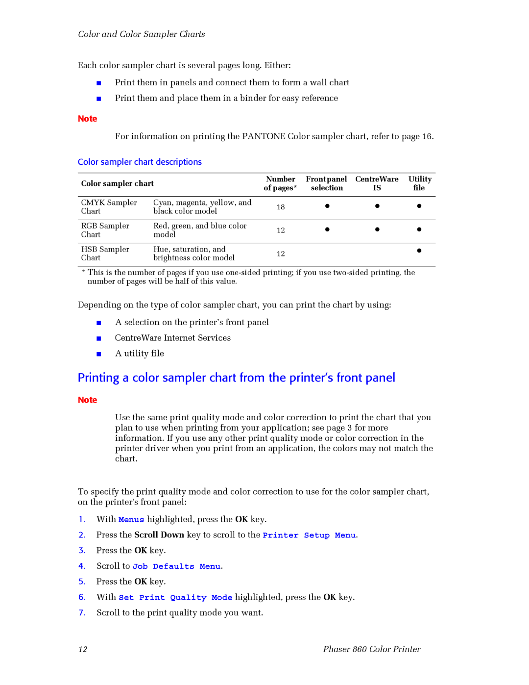 3Com 860 manual Scroll to Job Defaults Menu 