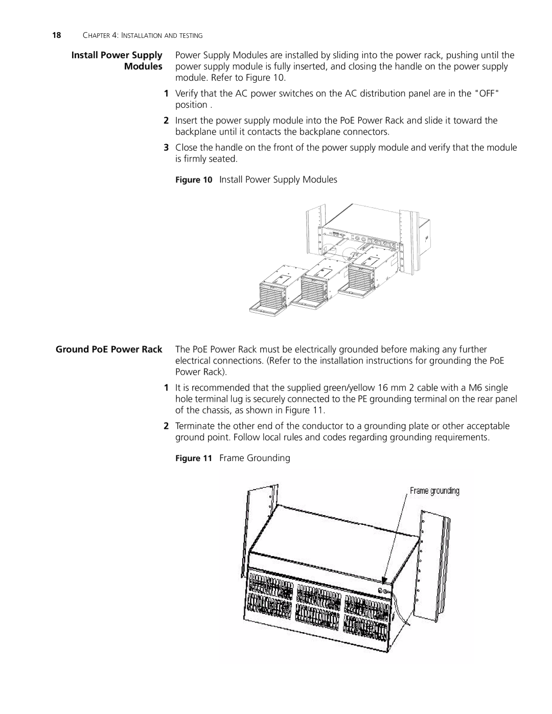 3Com 8800 manual Frame Grounding 