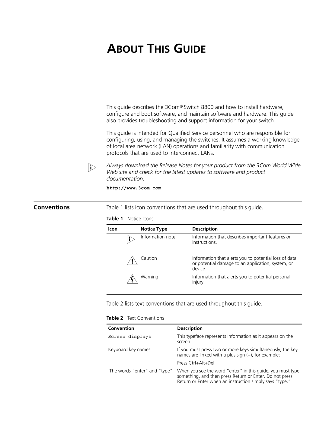 3Com 8810, 8807, 8814 manual Protocols that are used to interconnect LANs, Text Conventions 