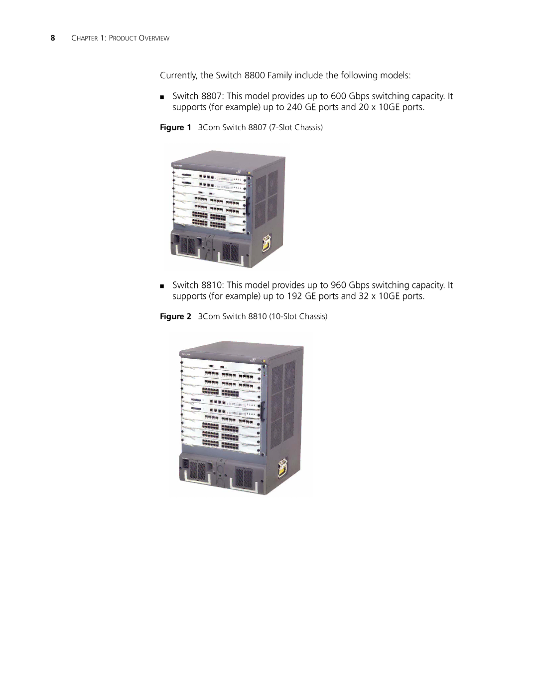 3Com 8807, 8814 manual 3Com Switch 8810 10-Slot Chassis 