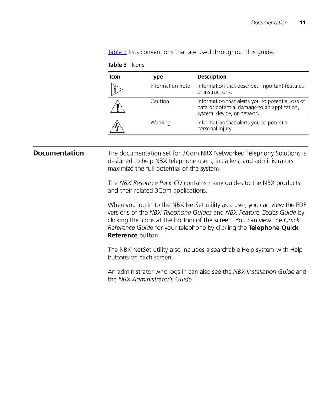 3Com 900-0208 manual Documentation, Reference button 