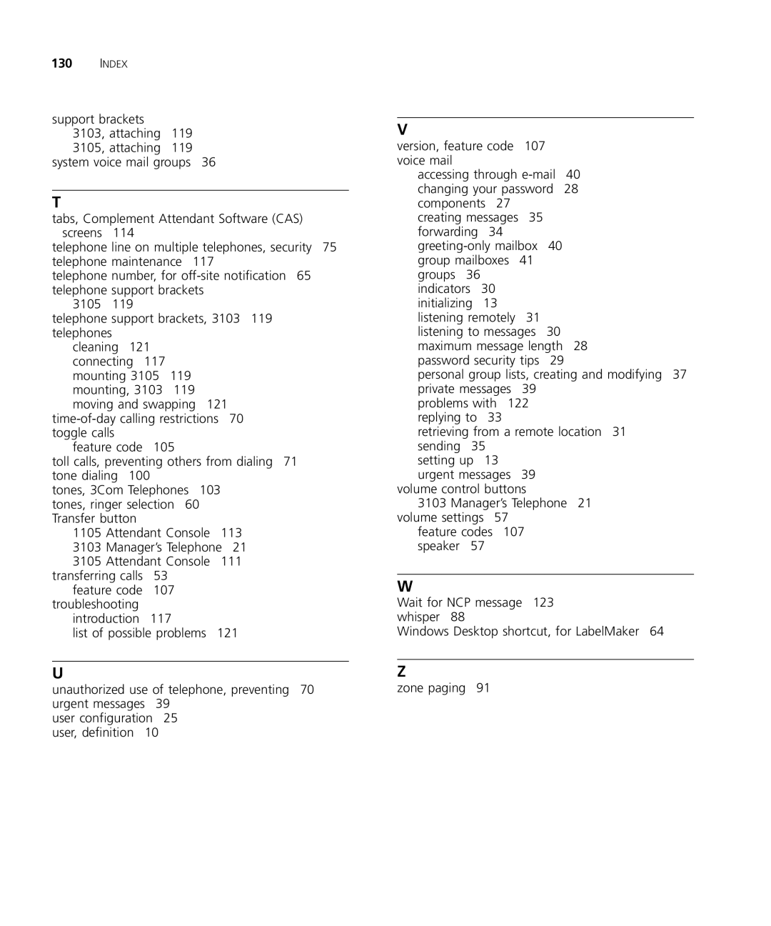 3Com 900-0208 manual Index 