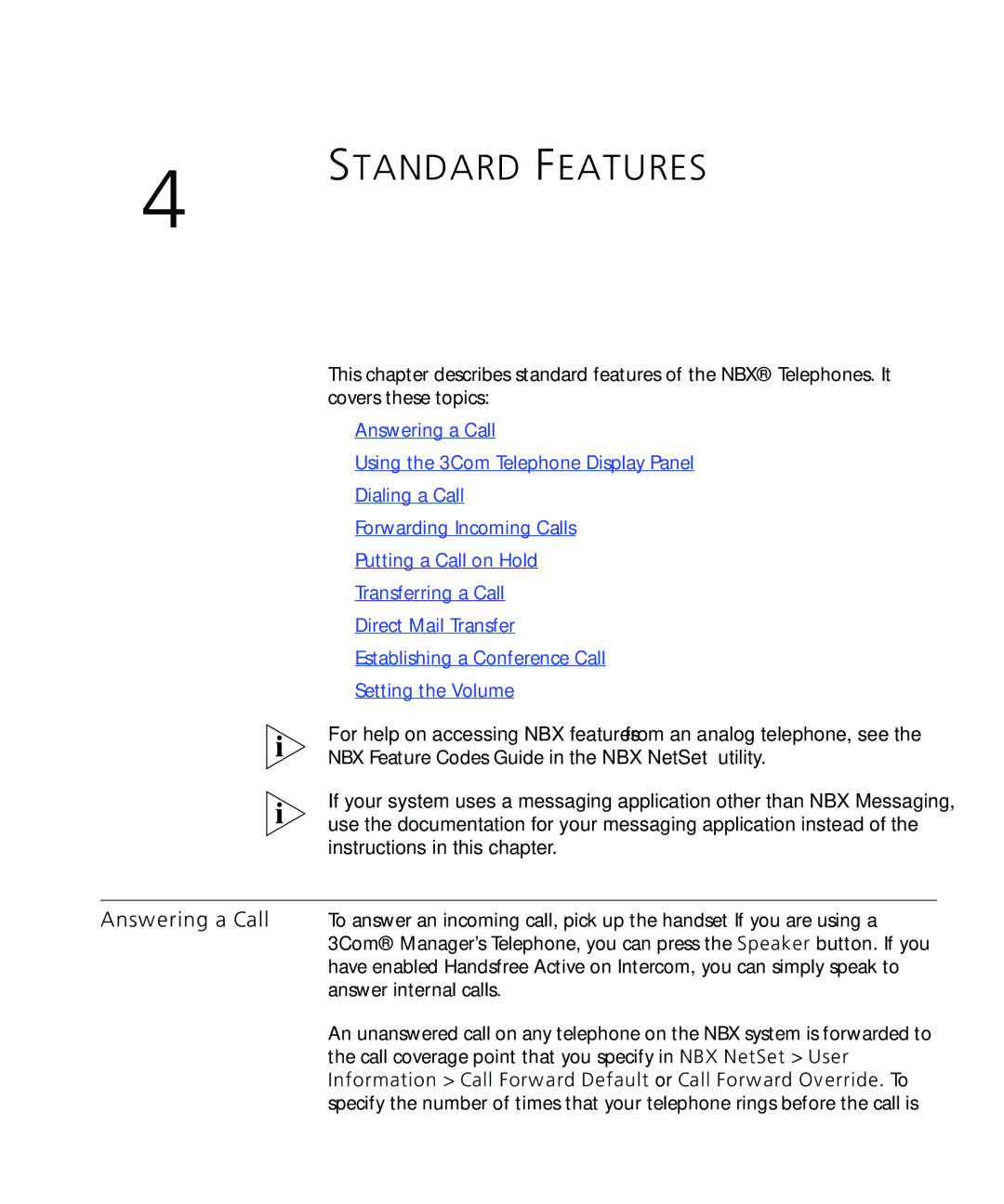 3Com 900-0208 manual Standard Features 