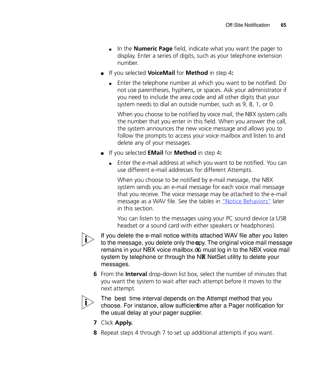 3Com 900-0208 manual Off-Site Notification 