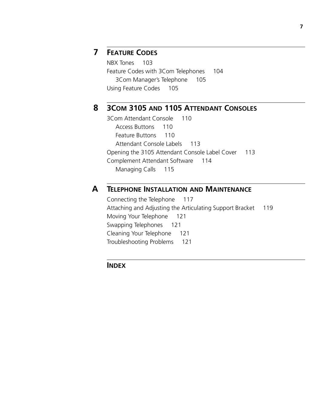 3Com 900-0208 manual Index 