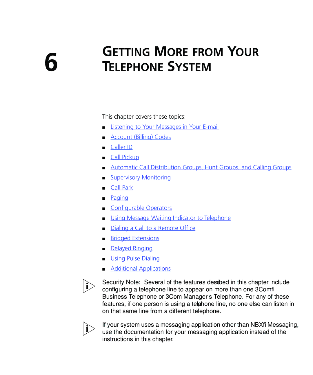 3Com 900-0208 manual Getting More from Your Telephone System 