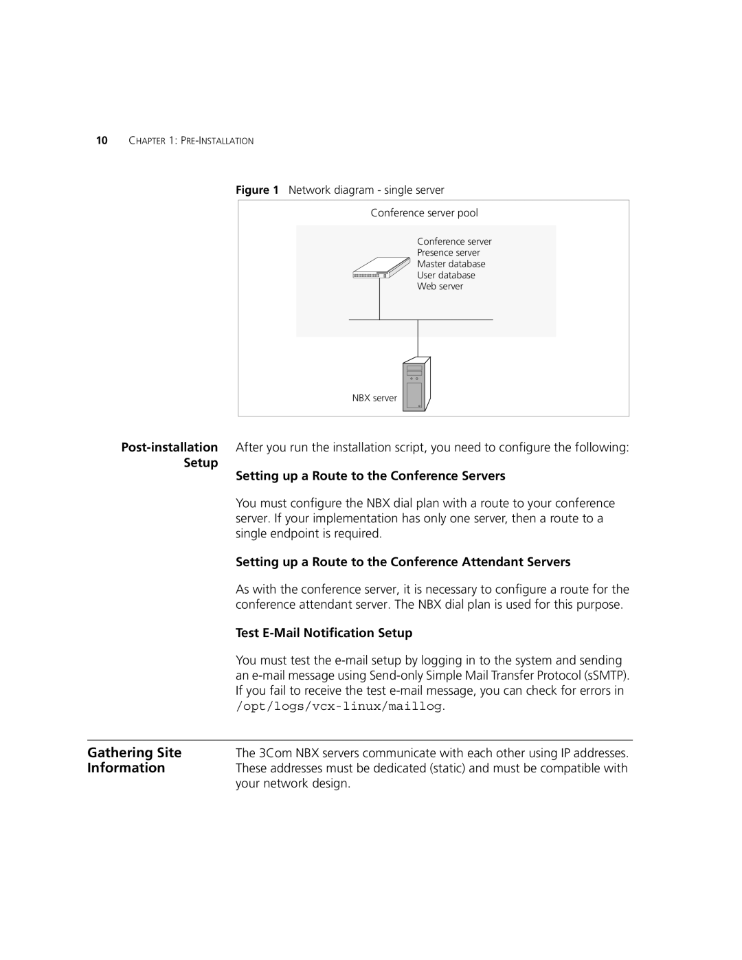 3Com 900-0368-01 manual Gathering Site, Information 