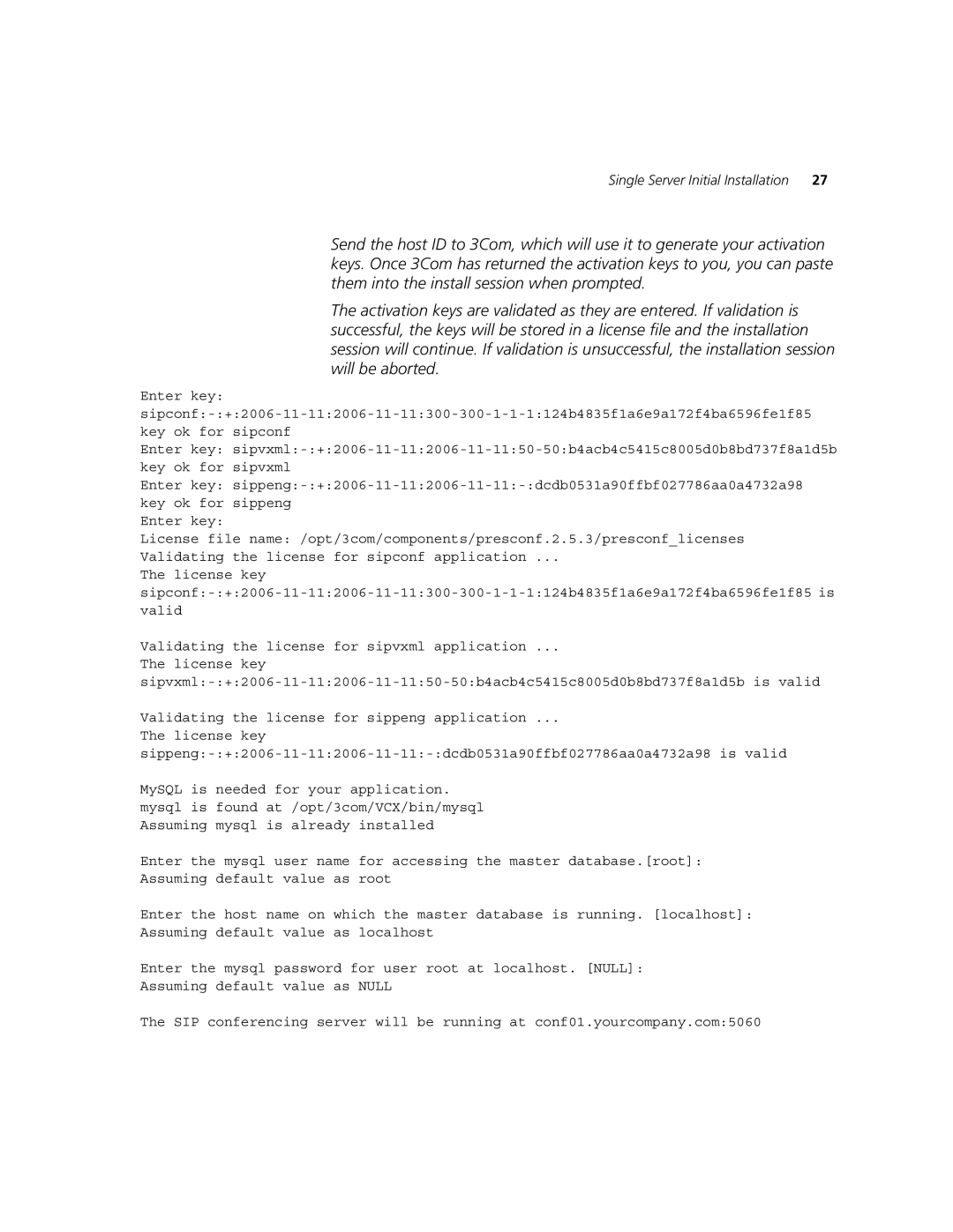 3Com 900-0368-01 manual Single Server Initial Installation 