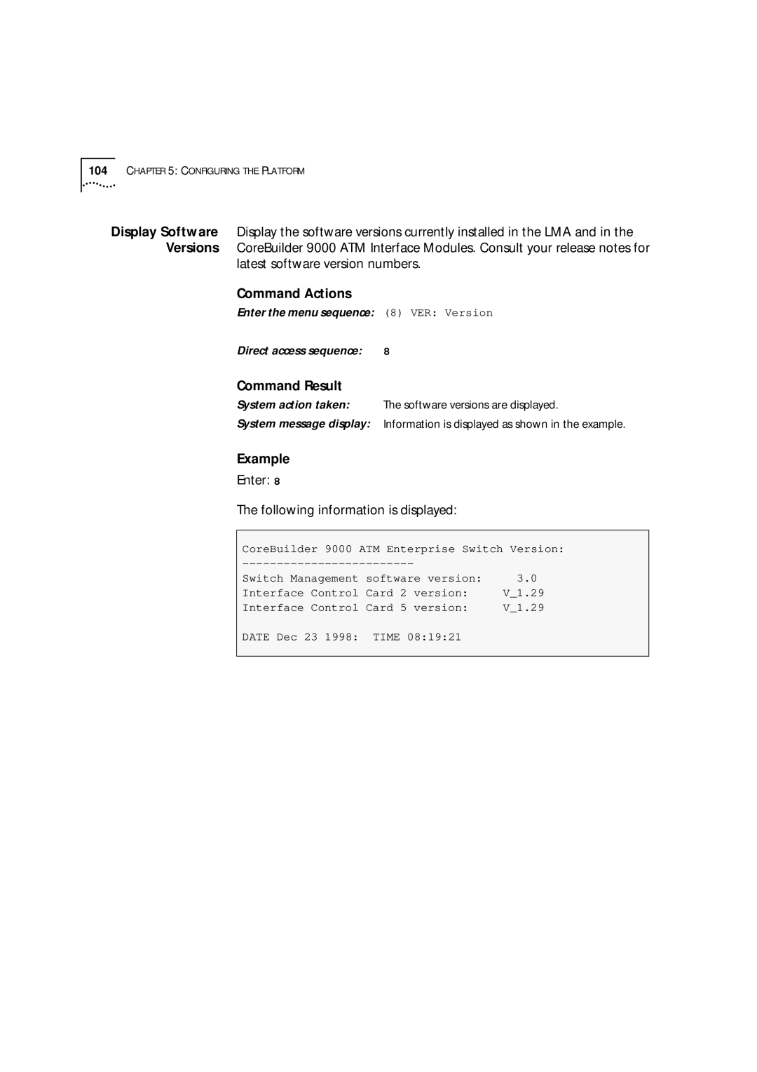 3Com 9000 manual Latest software version numbers 