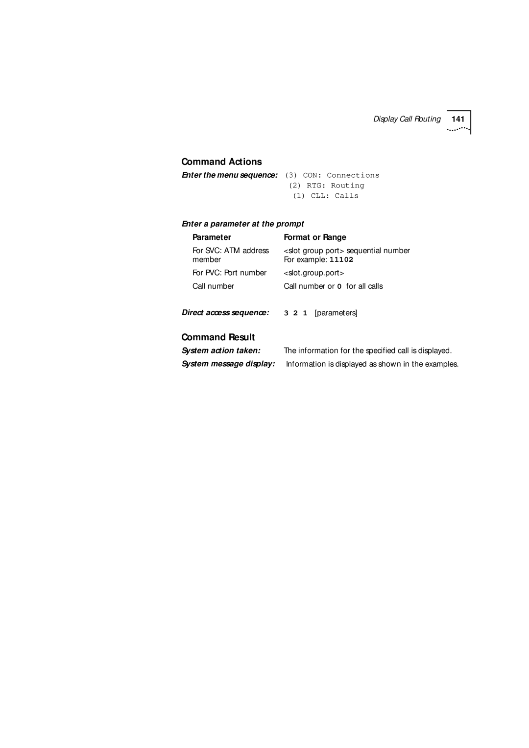 3Com 9000 manual RTG Routing CLL Calls 