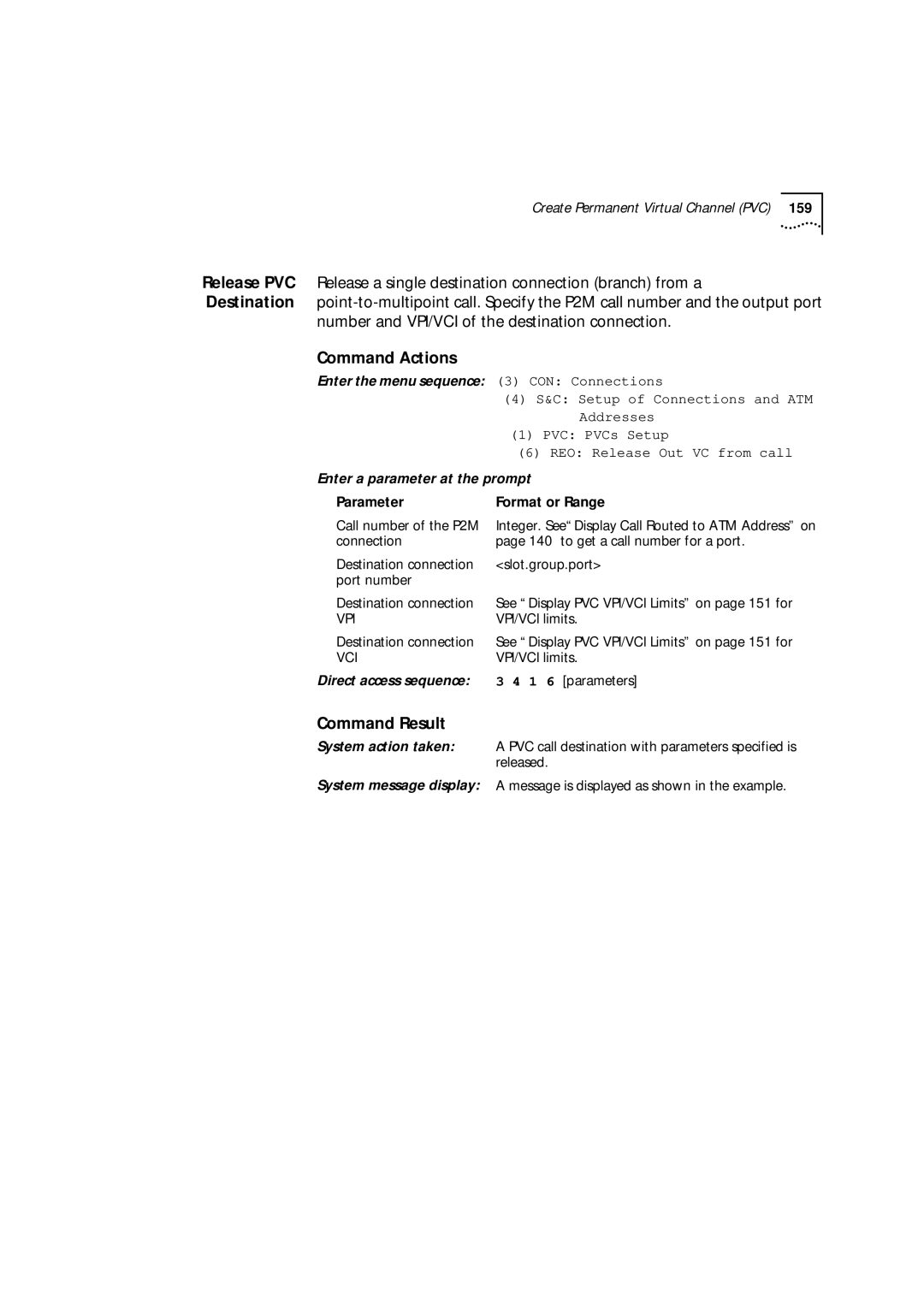 3Com 9000 manual Parameter 