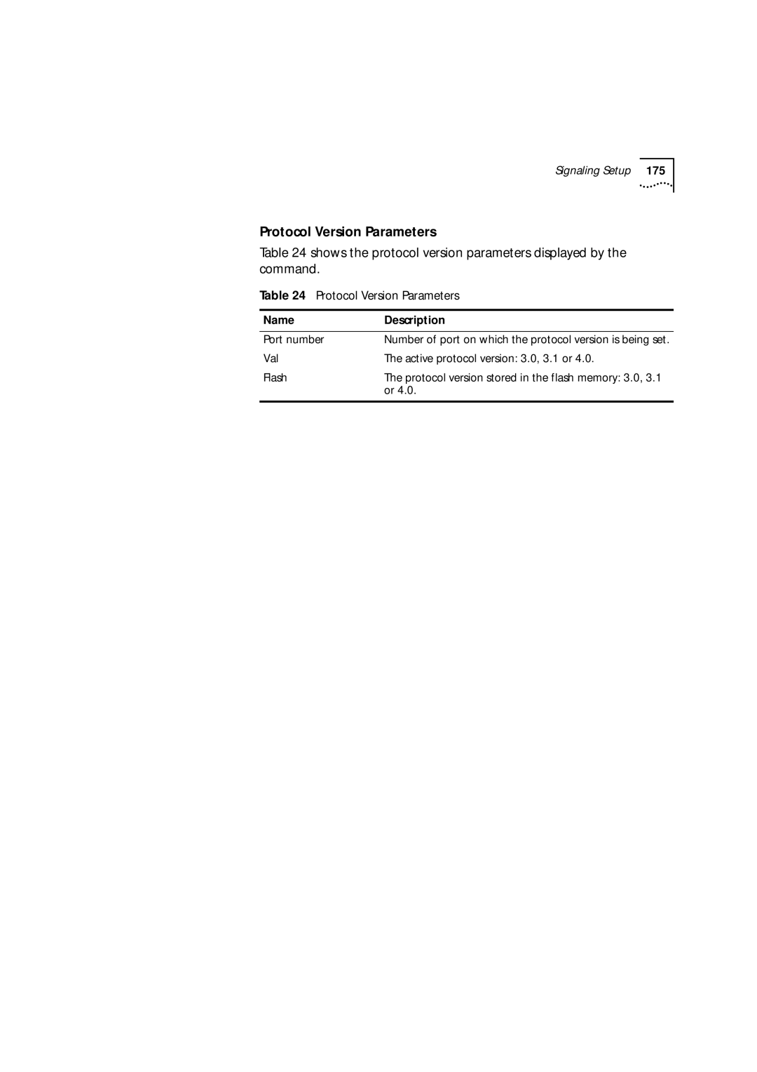 3Com 9000 manual Protocol Version Parameters 