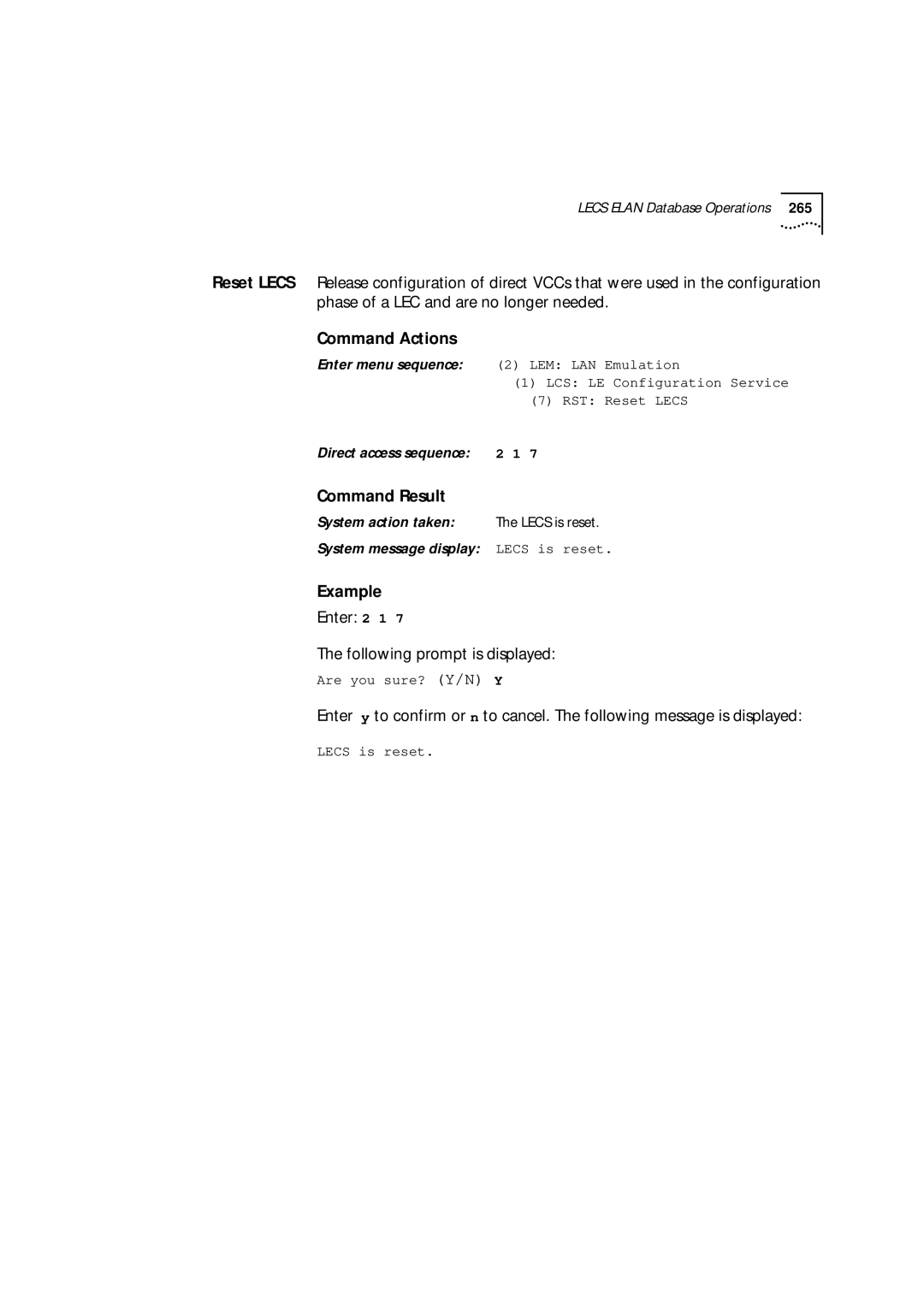 3Com 9000 manual Enter 2 1 Following prompt is displayed 