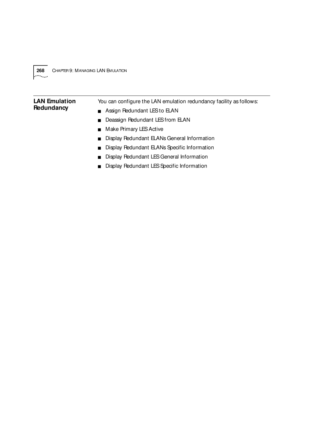 3Com 9000 manual LAN Emulation Redundancy 