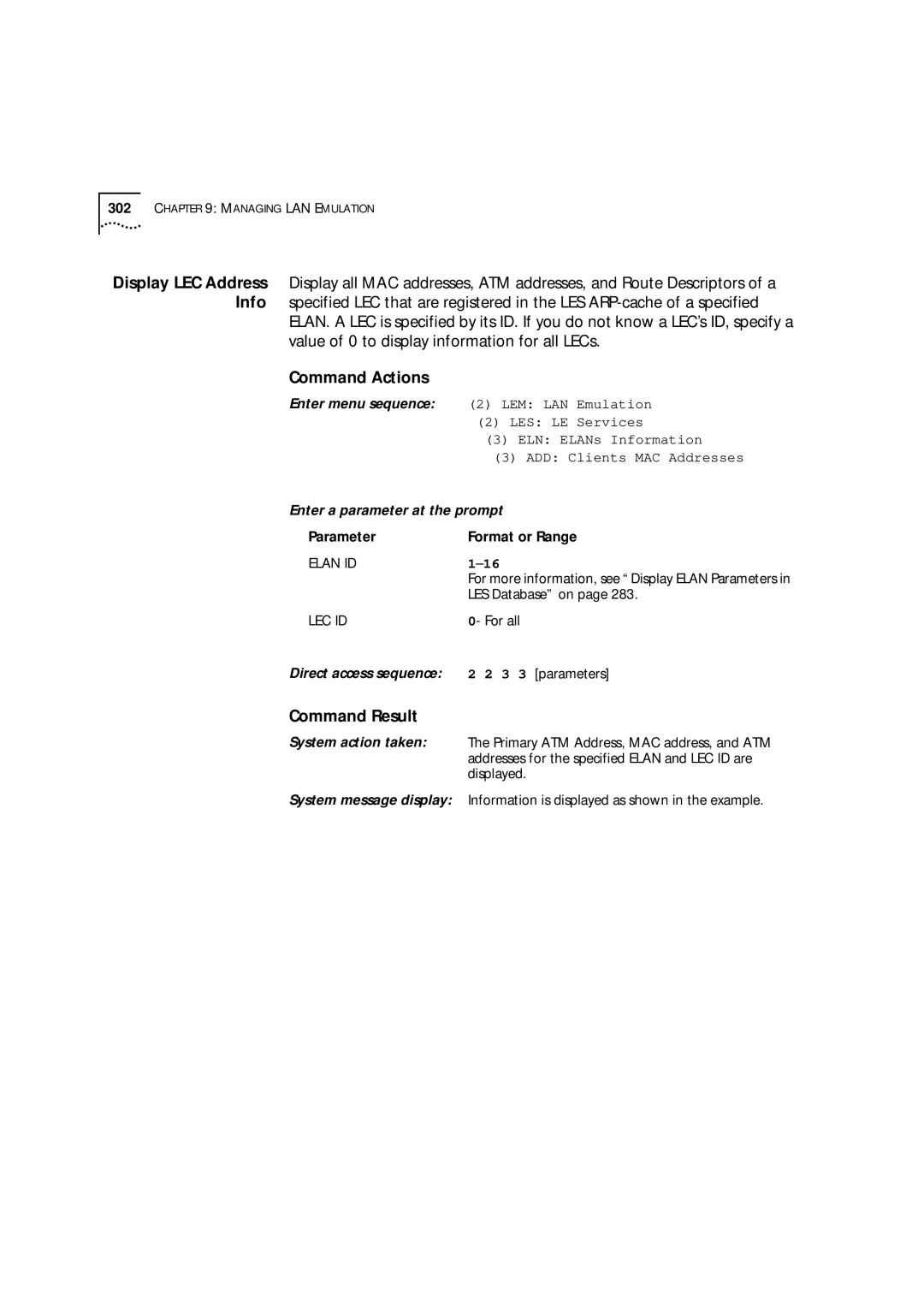 3Com 9000 manual ADD Clients MAC Addresses 