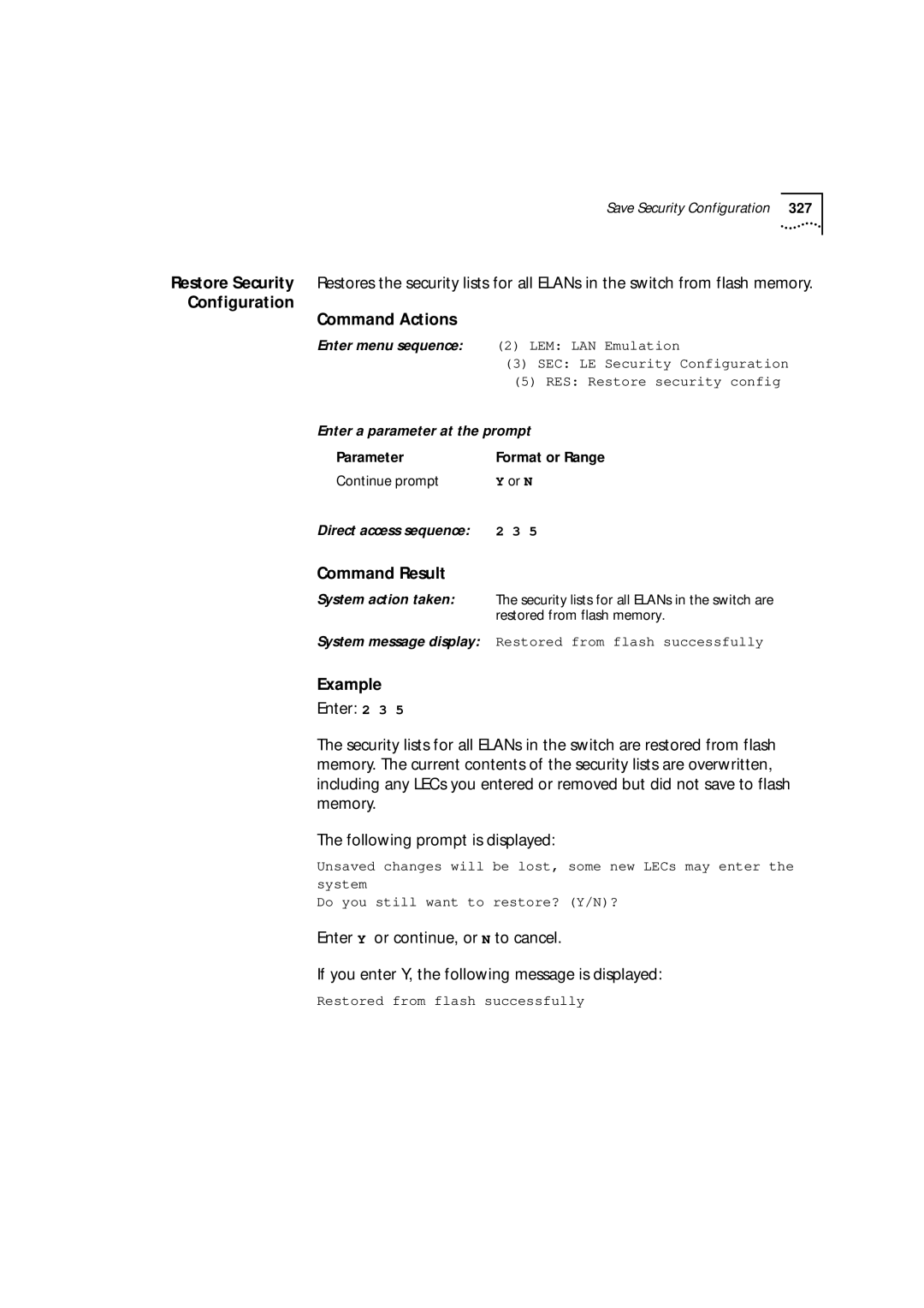 3Com 9000 manual Direct access sequence 2 3 