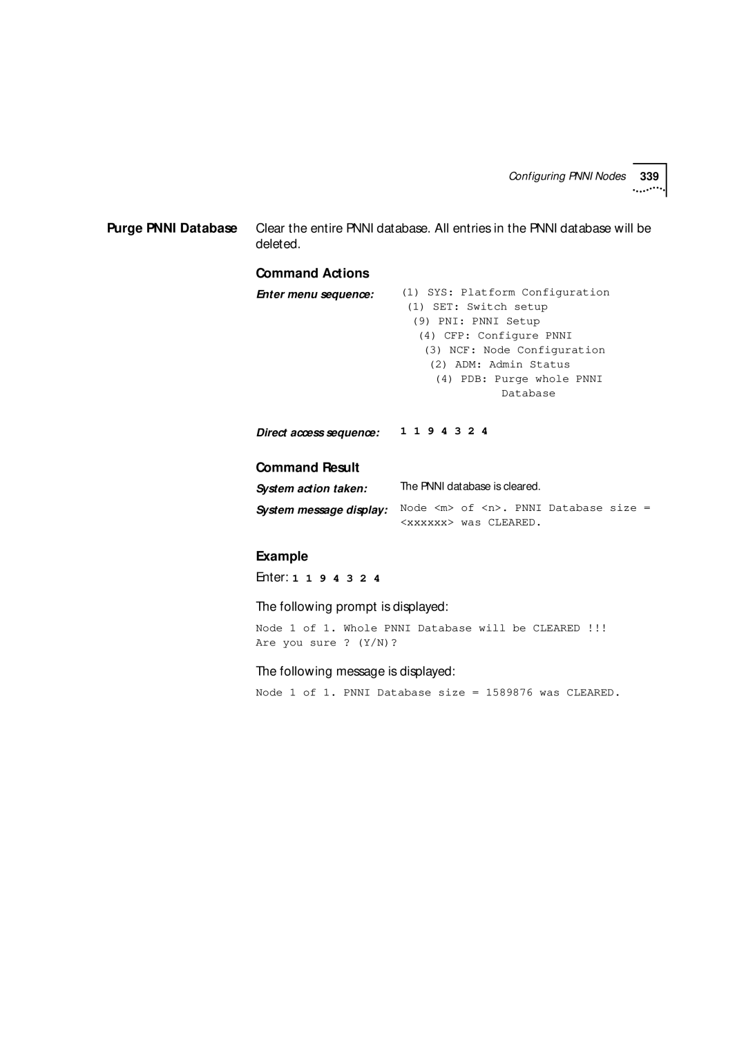 3Com 9000 manual PDB Purge whole Pnni 