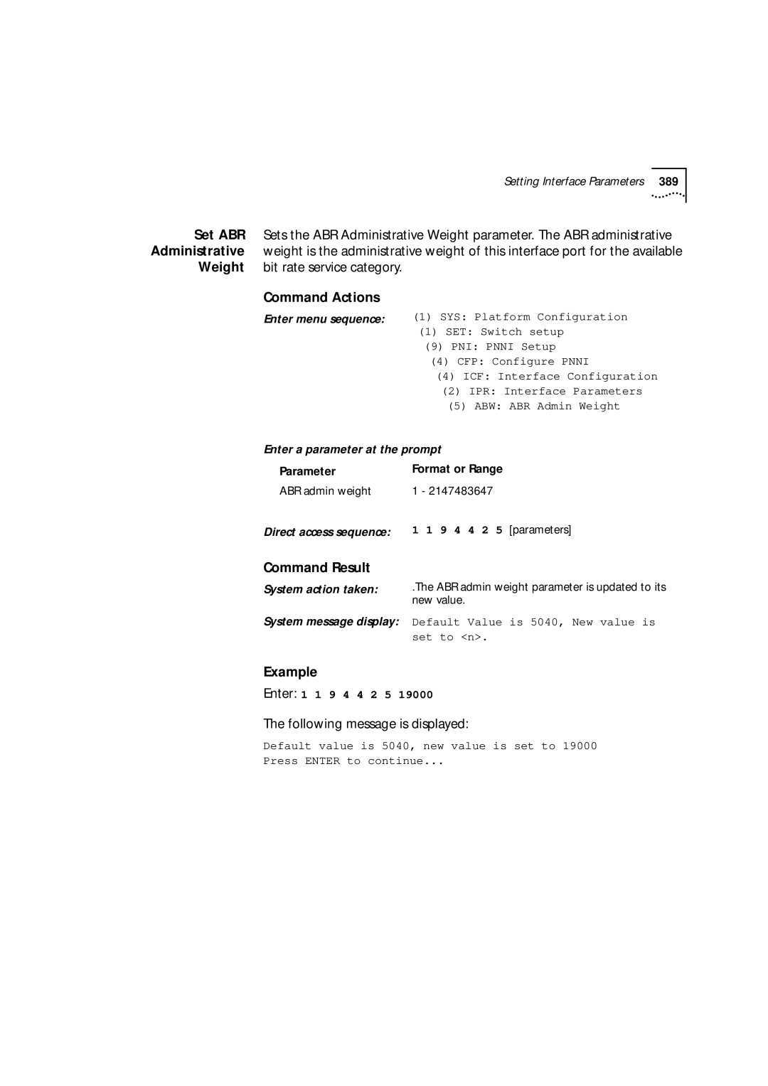 3Com 9000 manual 9 4 4 2 5 parameters 