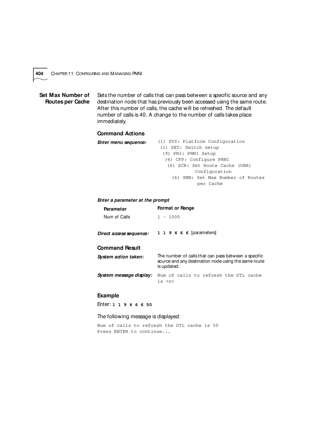 3Com 9000 manual 9 4 6 6 parameters 