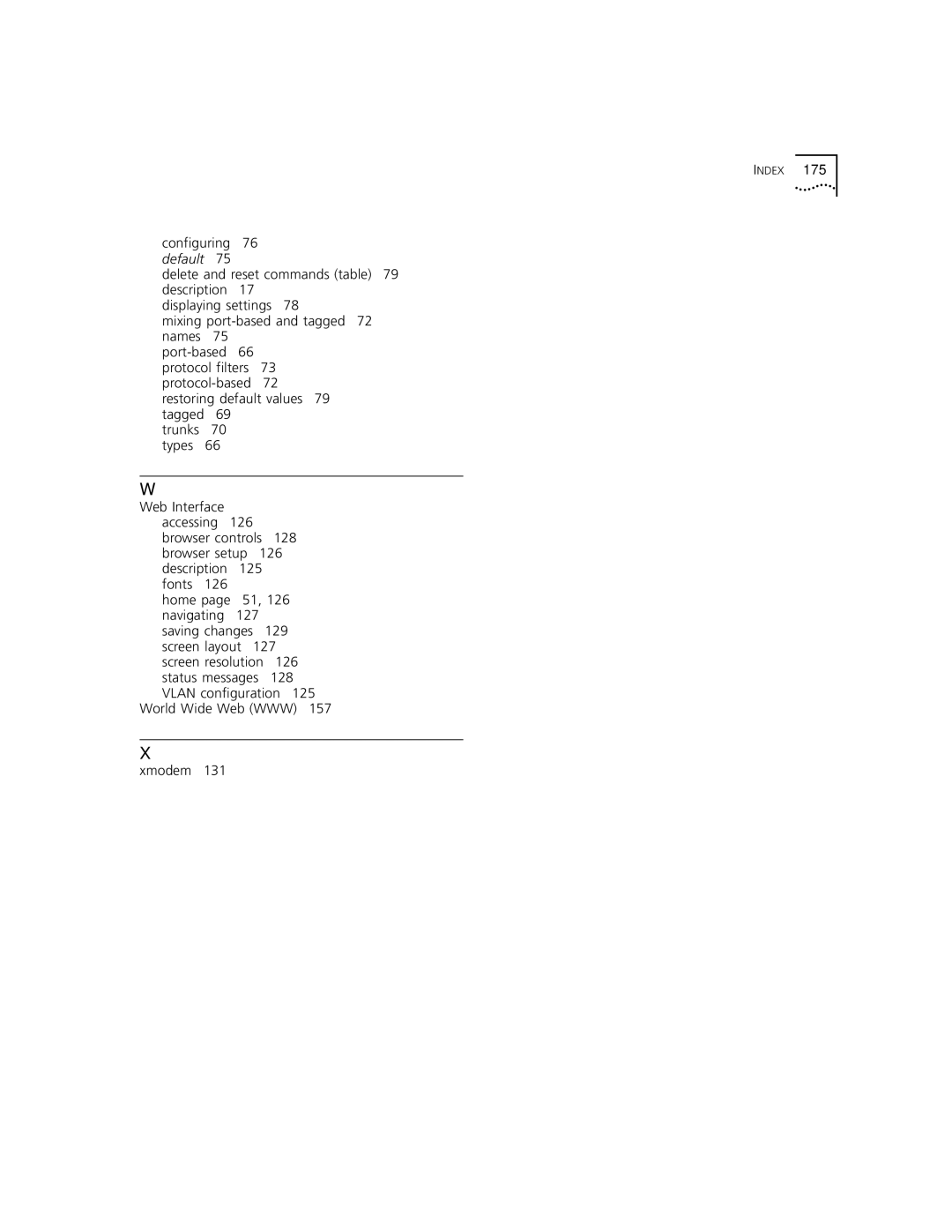 3Com 9100 manual Index 