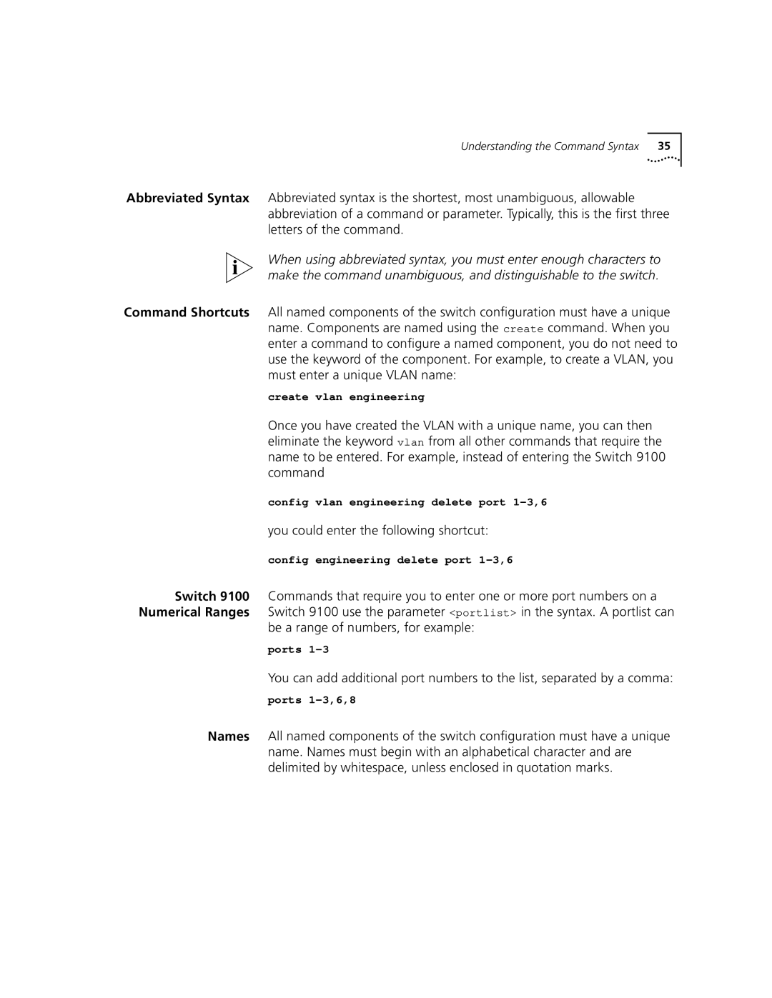 3Com 9100 manual You could enter the following shortcut, Be a range of numbers, for example 