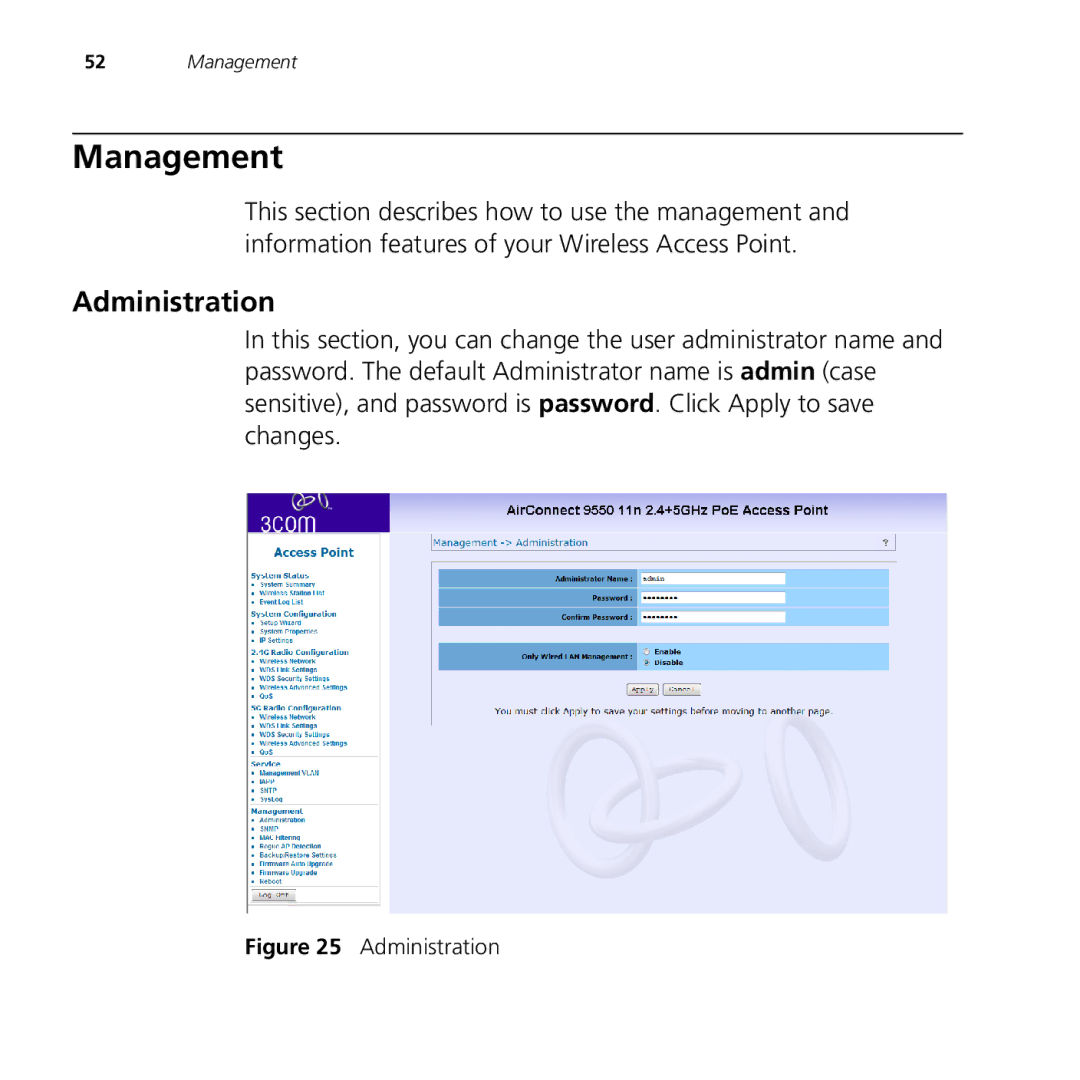 3Com 9550, 9150 manual Management, Administration 