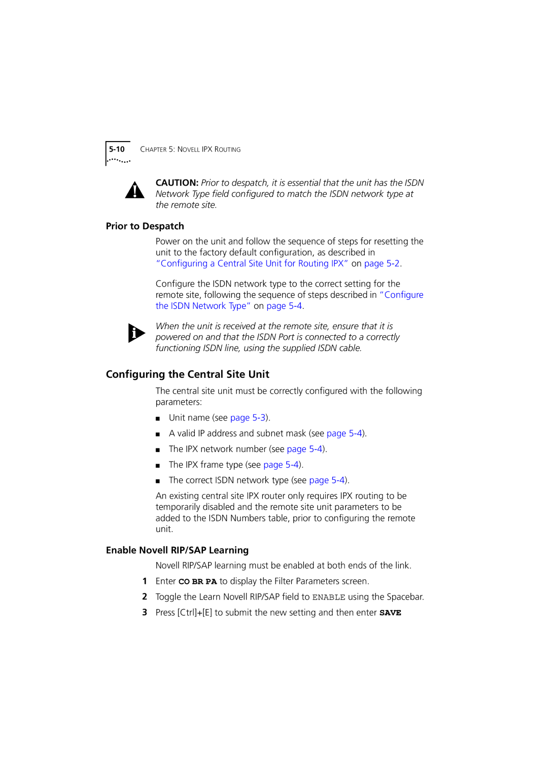 3Com 980-000077/002 manual 10CHAPTER 5 Novell IPX Routing 