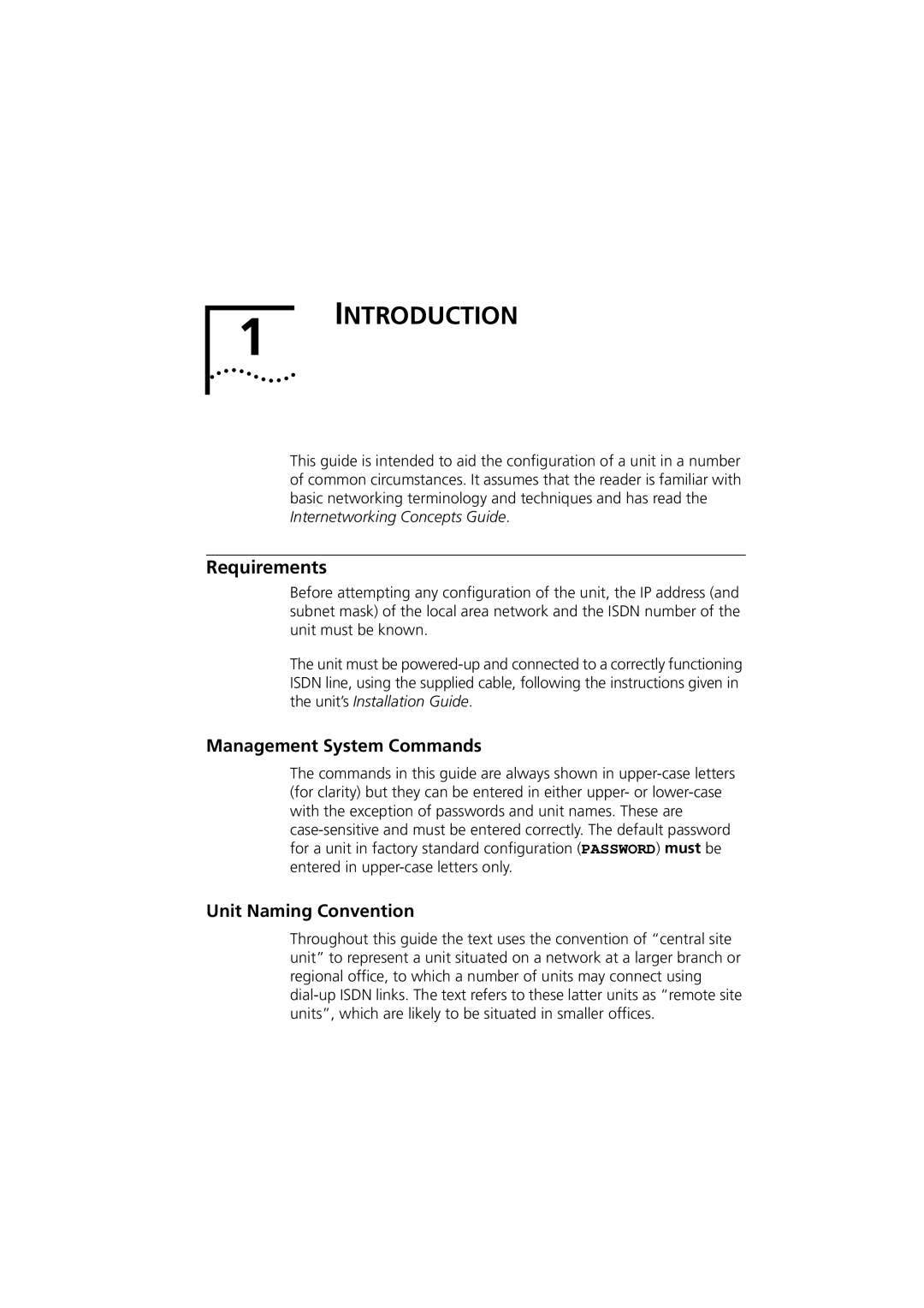 3Com 980-000077/002 manual Introduction, Requirements, Management System Commands, Unit Naming Convention 