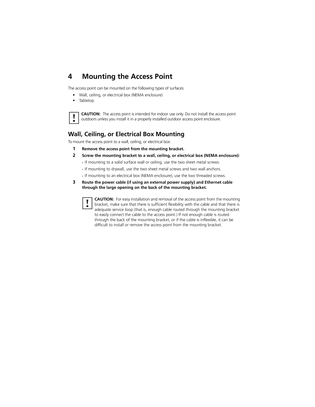 3Com AP2750 quick start Mounting the Access Point, Wall, Ceiling, or Electrical Box Mounting 