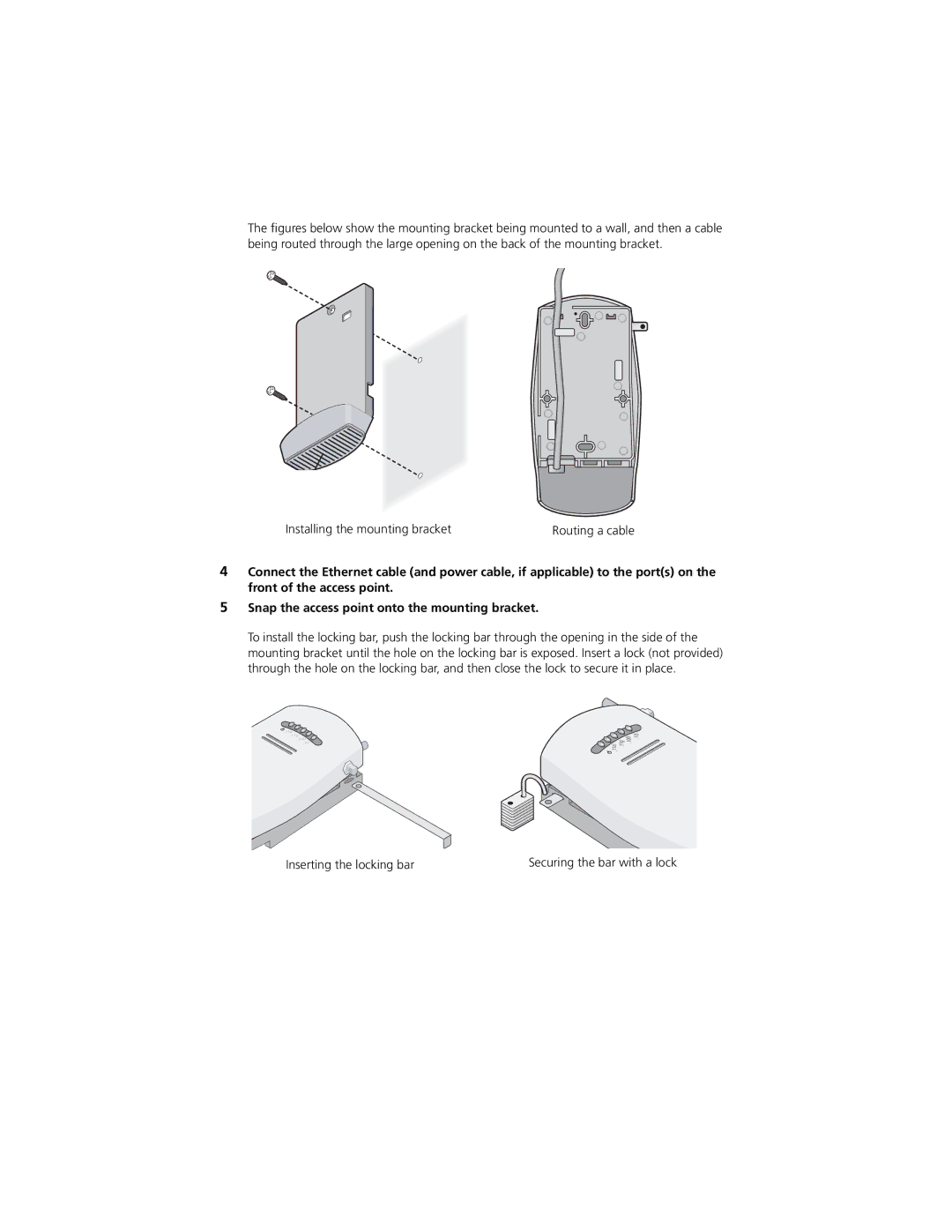 3Com AP2750 quick start Installing the mounting bracket 