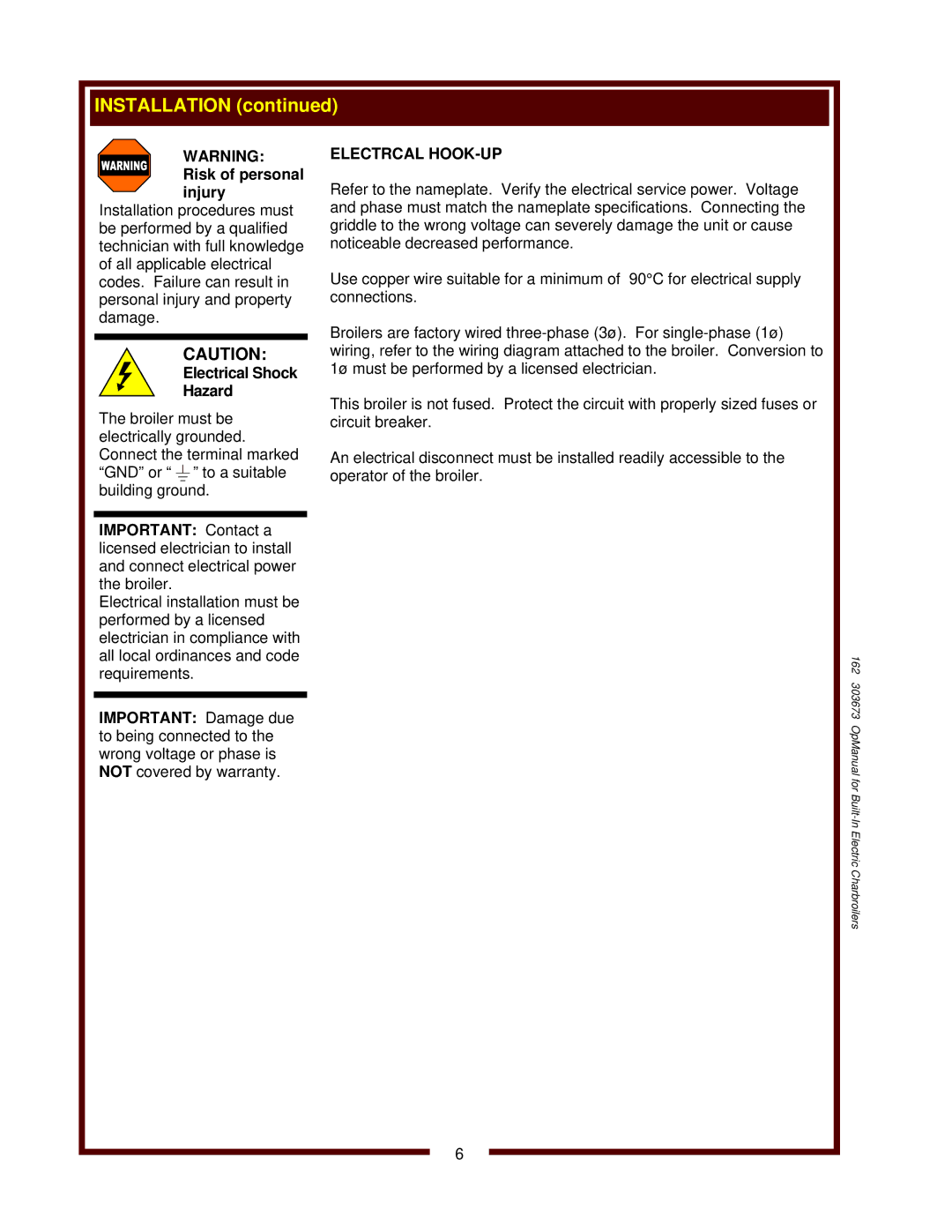 3Com B-506, B-446, B-406 operation manual Electrcal HOOK-UP 