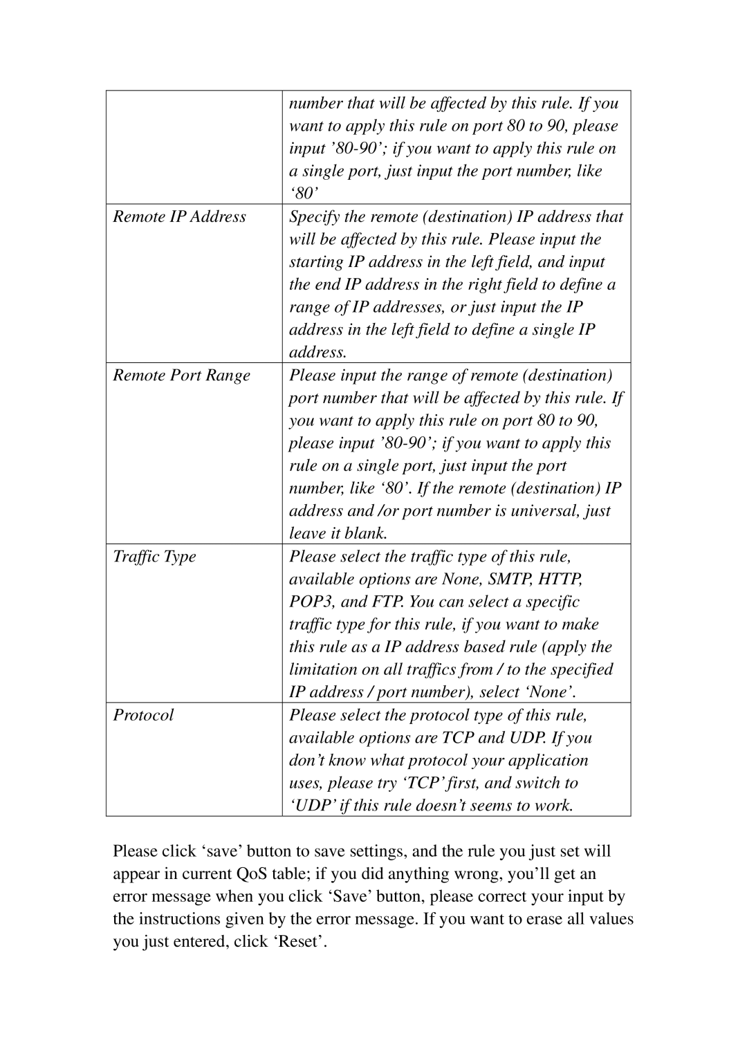 3Com BR-6574N manual Number that will be affected by this rule. If you 