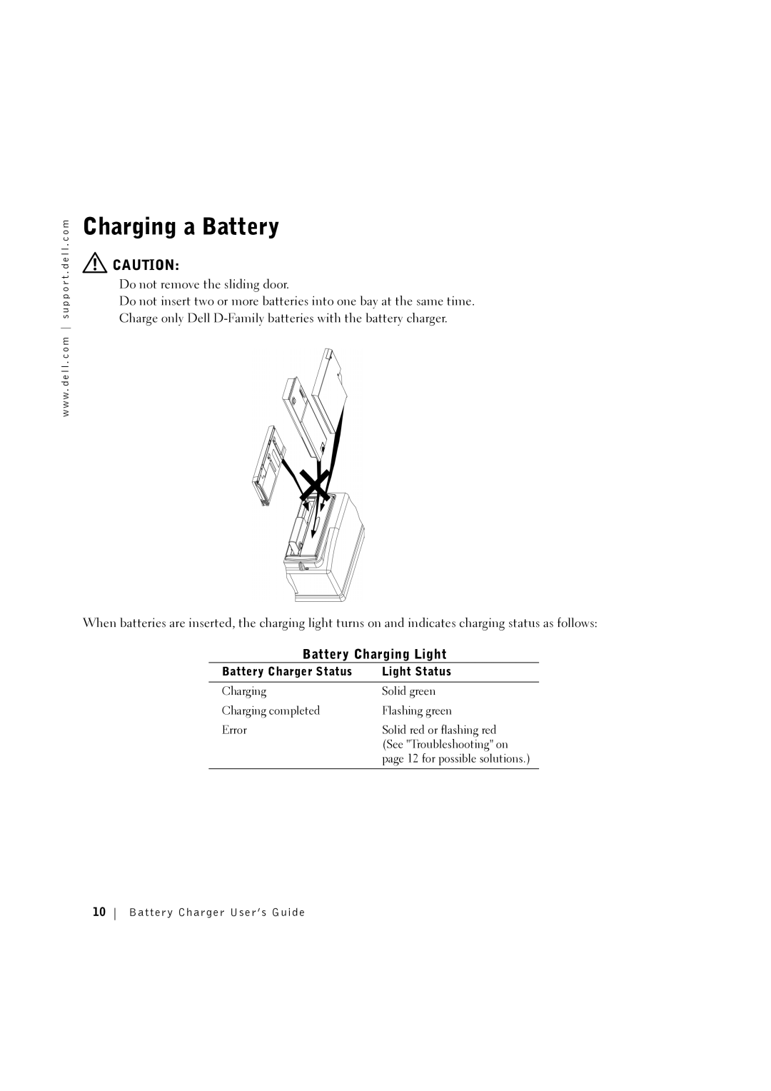 3Com CHRG01L manual Charging a Battery, Battery Charging Light 