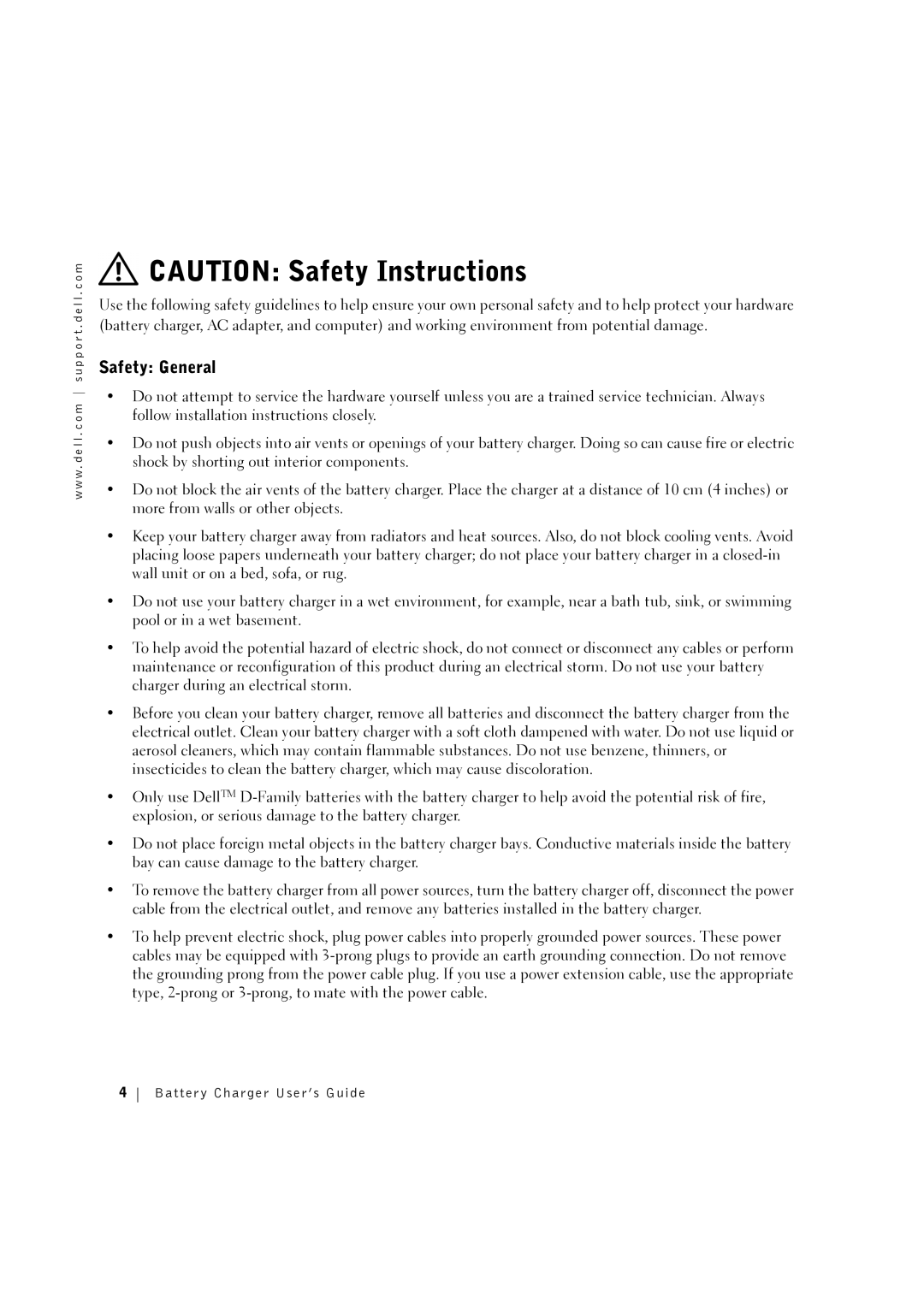 3Com CHRG01L manual Safety General 