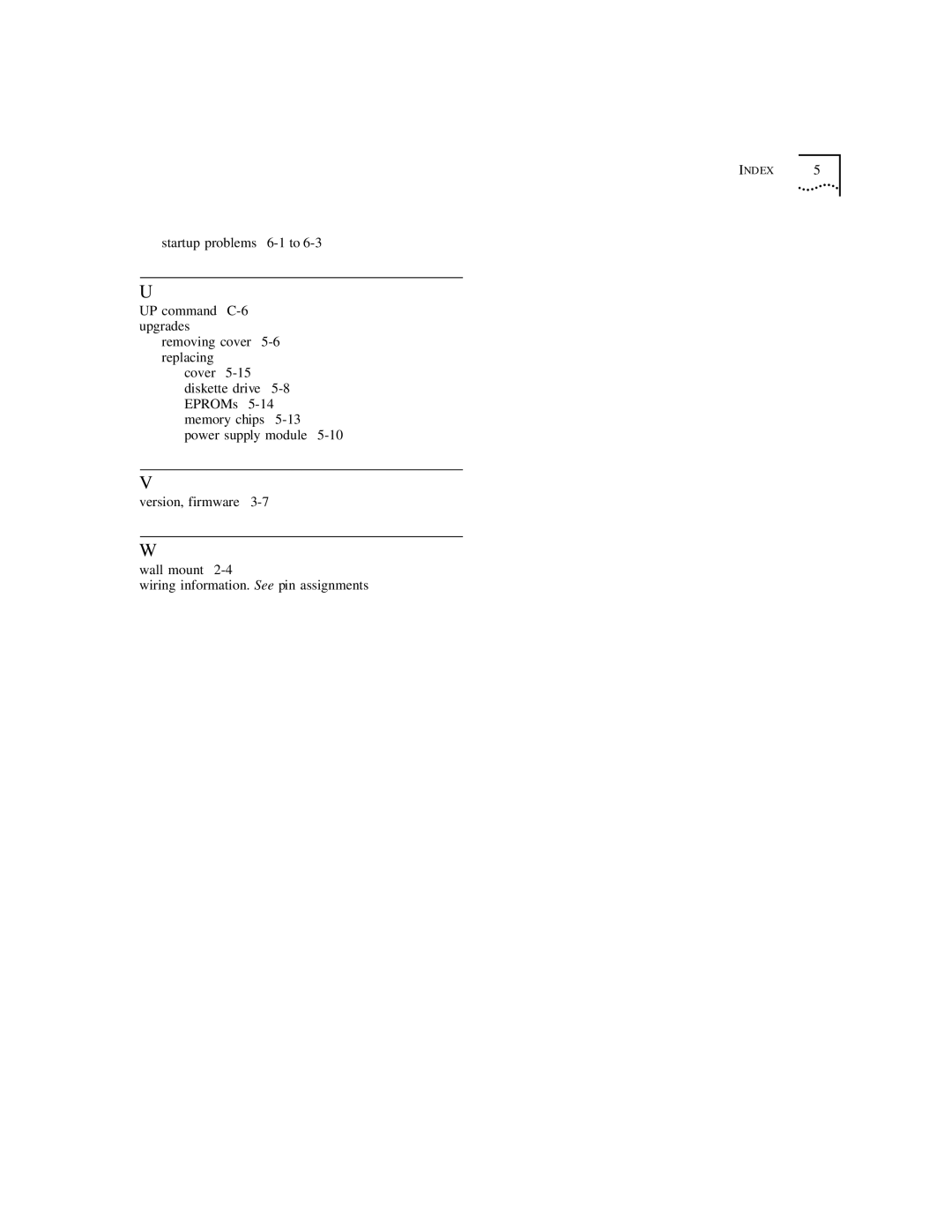 3Com CS/2500 manual Index 