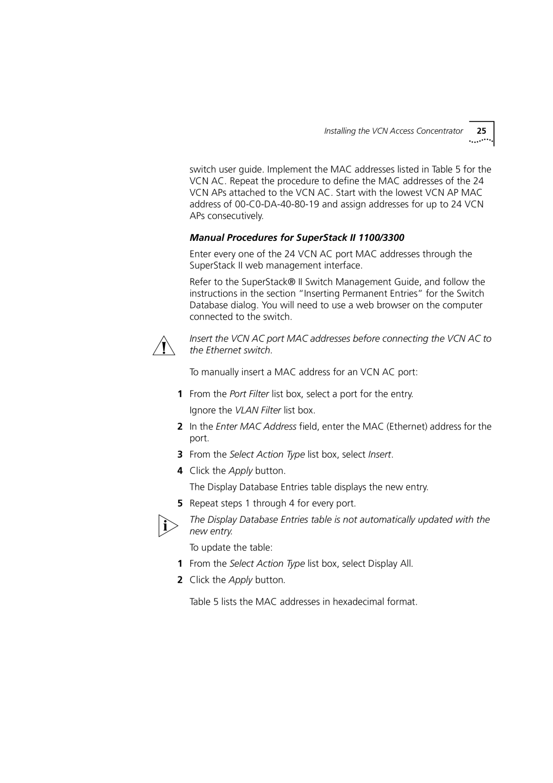 3Com DIA3CV1100-02 manual Manual Procedures for SuperStack II 1100/3300 