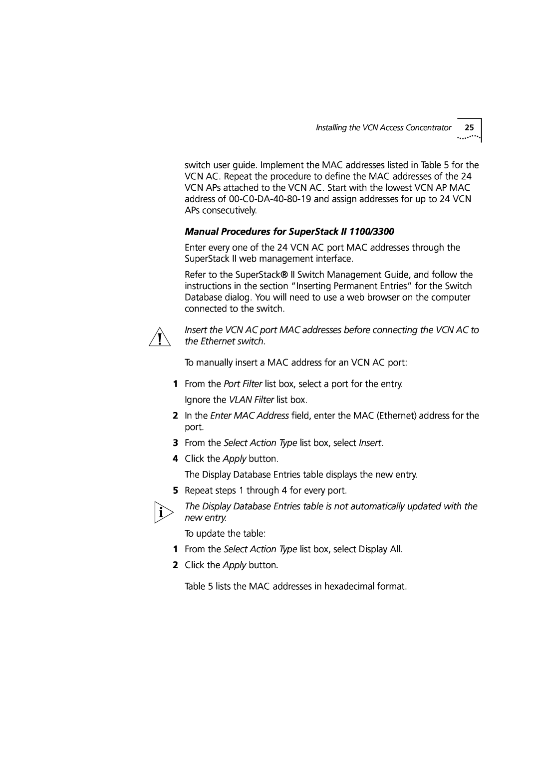 3Com DIA3CV1100-02 manual Manual Procedures for SuperStack II 1100/3300 