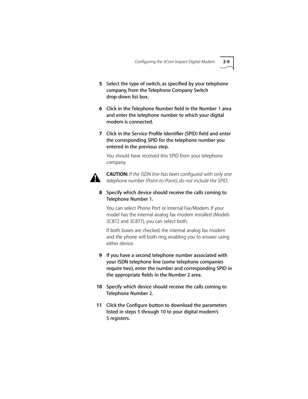 3Com DIGITAL MODEM manual Registers 