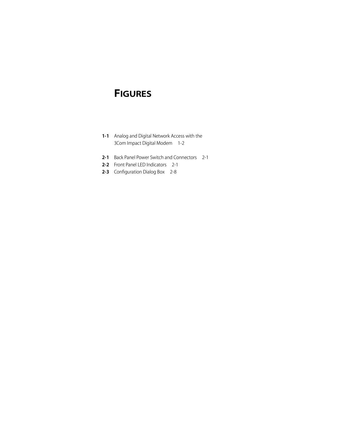 3Com DIGITAL MODEM manual Figures 