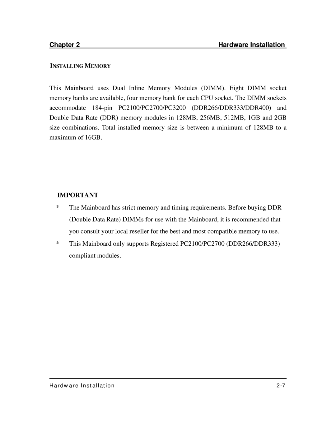 3Com DK8X user manual Installing Memory 