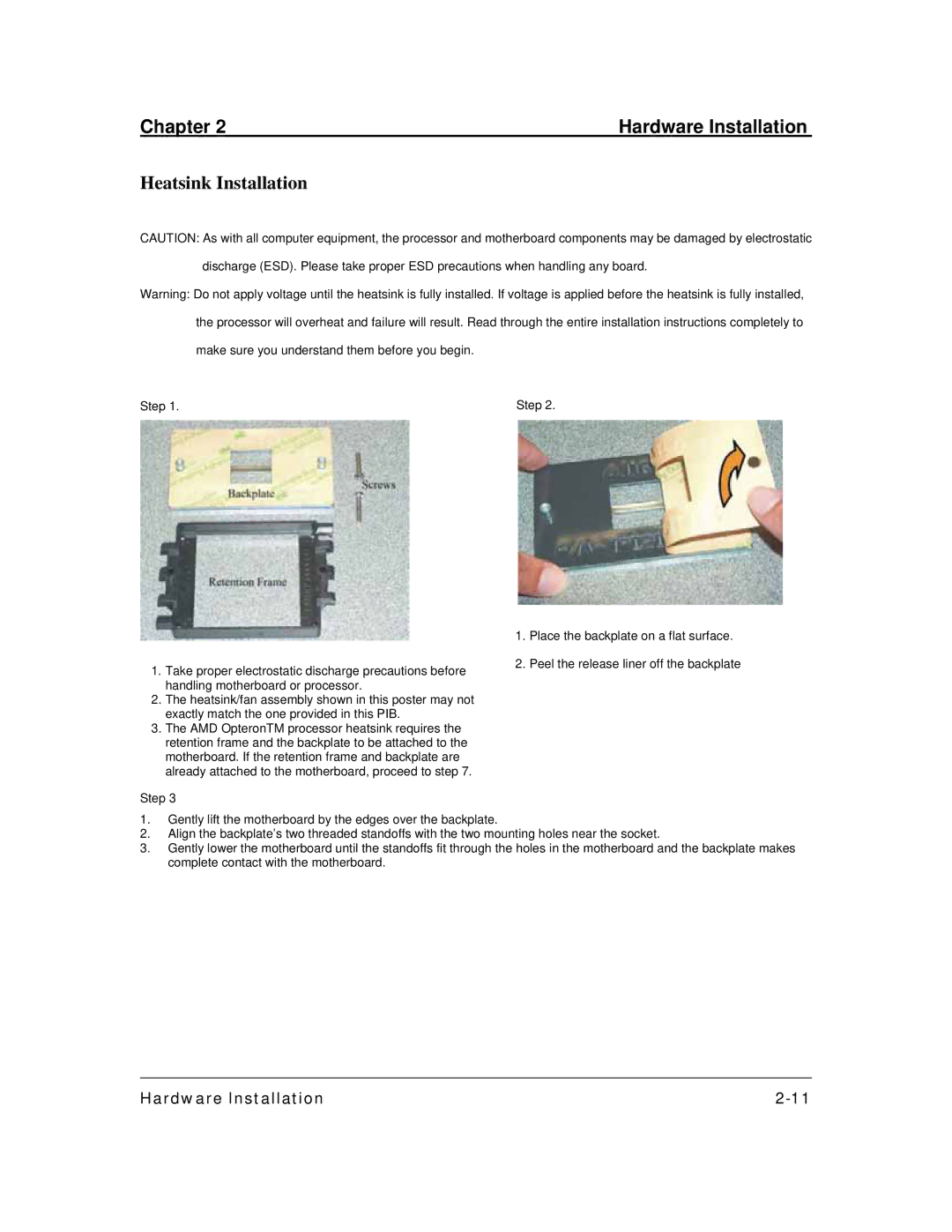 3Com DK8X user manual Heatsink Installation 