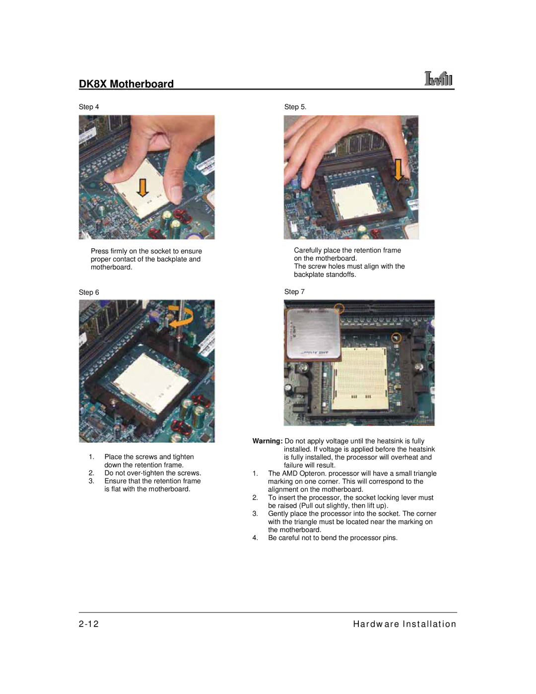 3Com user manual DK8X Motherboard 